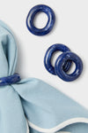Navy Catena Link Napkin Rings Set of 4