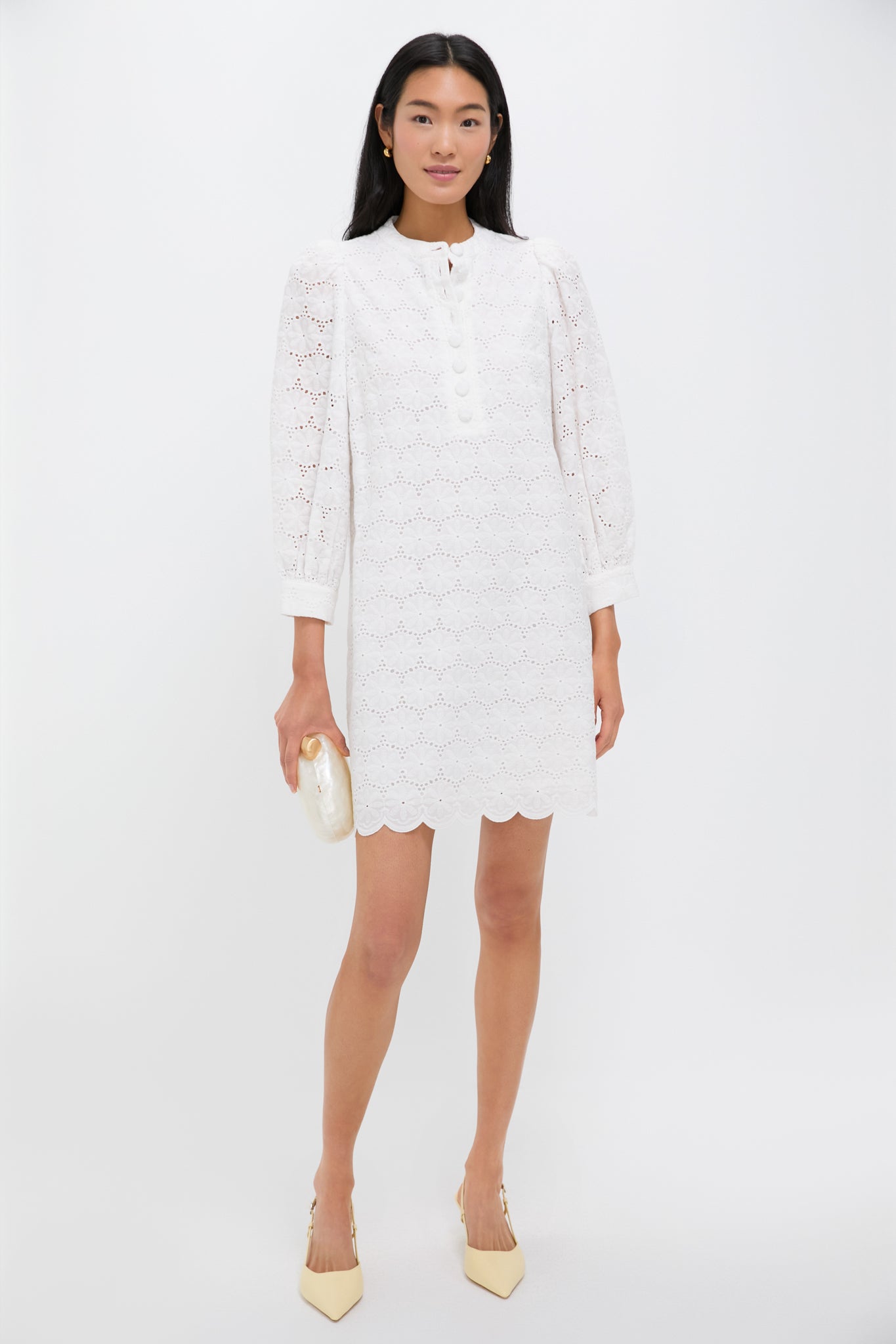 White Eyelet Samantha Dress