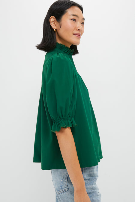 Hunter Green Selena Blouse