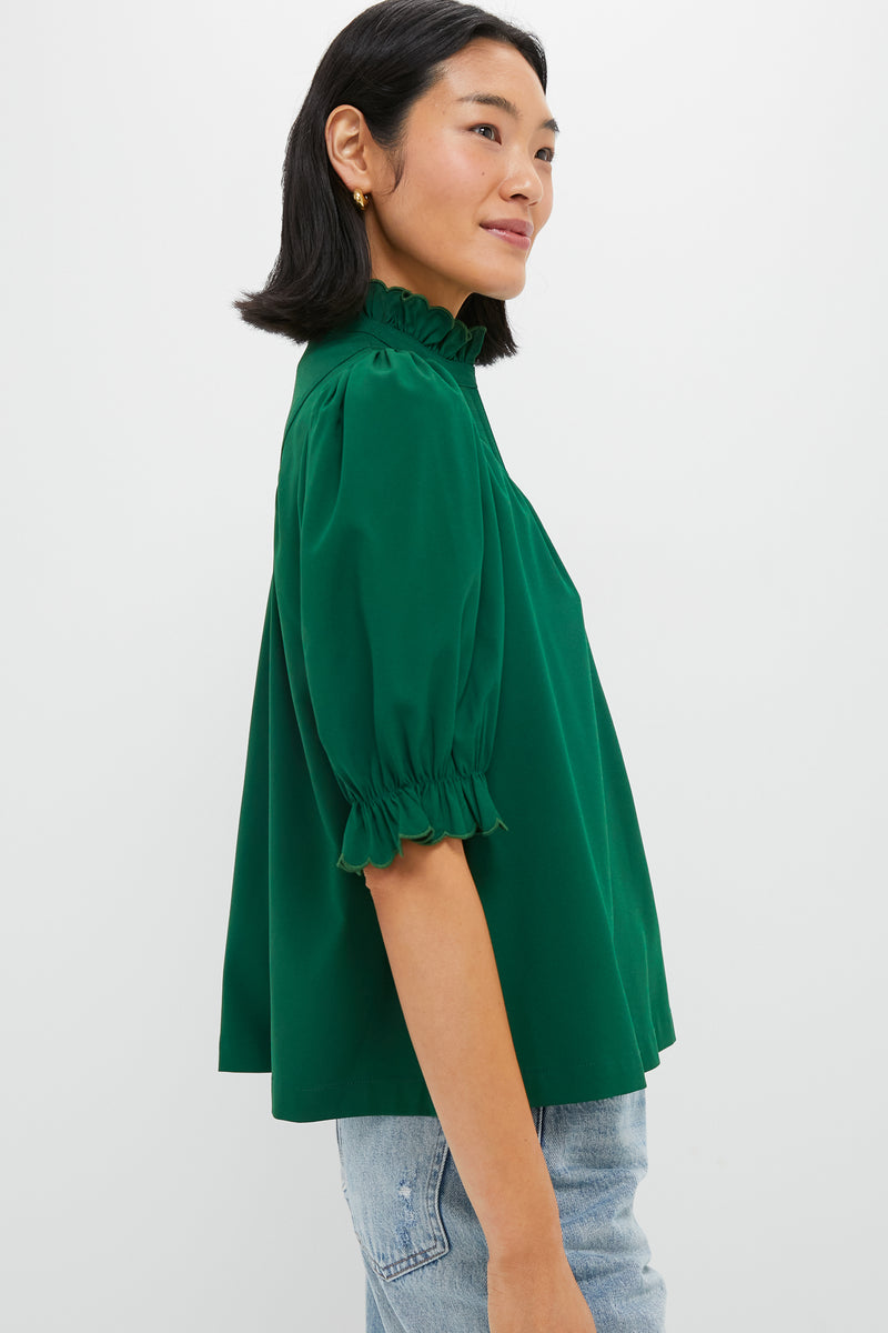 Hunter Green Selena Blouse