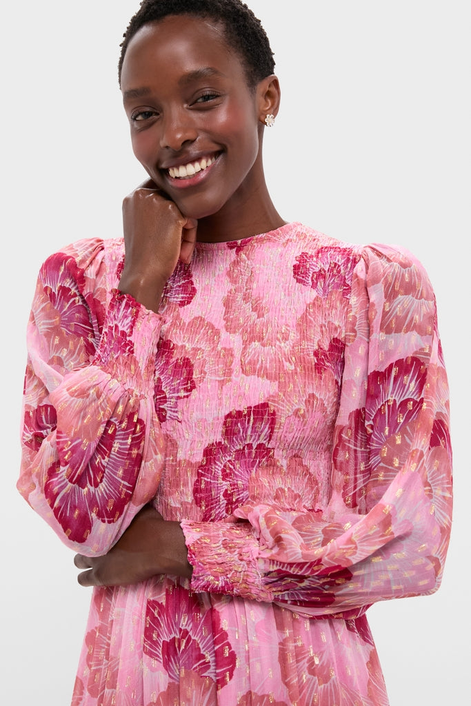 Madrid Blush Smocked Top Maxi Dress