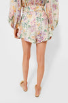 Multi Watercolour Floral Halliday Tuck Short