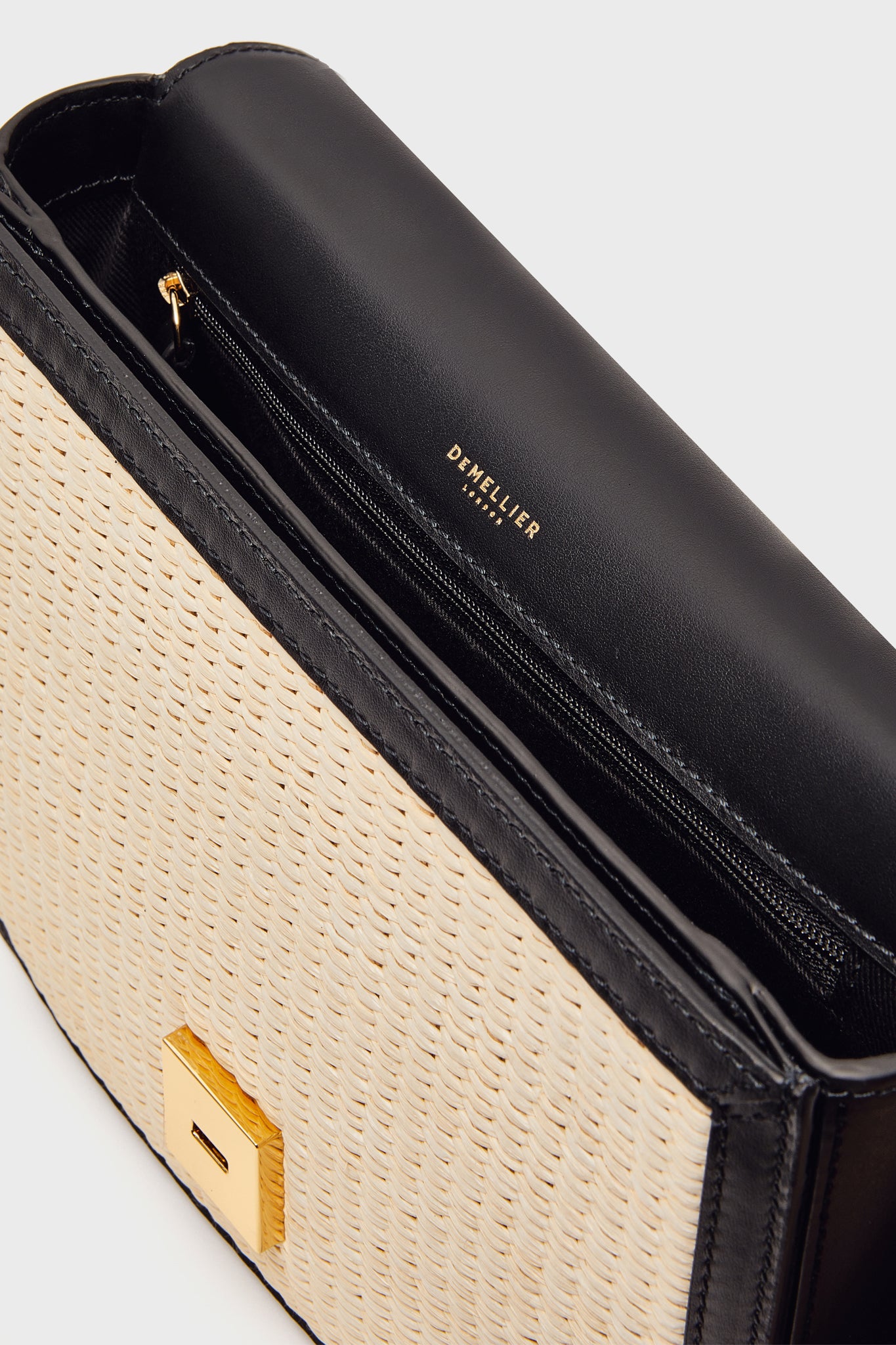 Black Natural Raffia Vancouver Bag