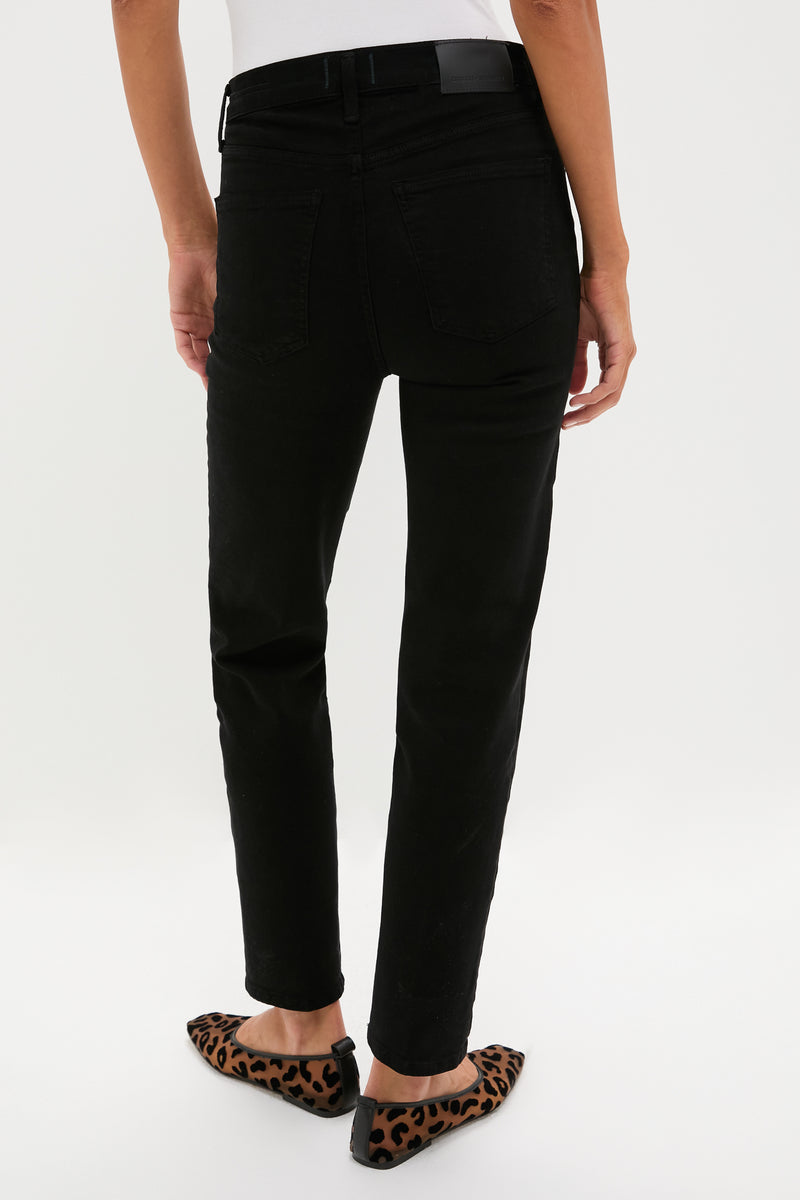 Plush Black Caia High Rise Straight