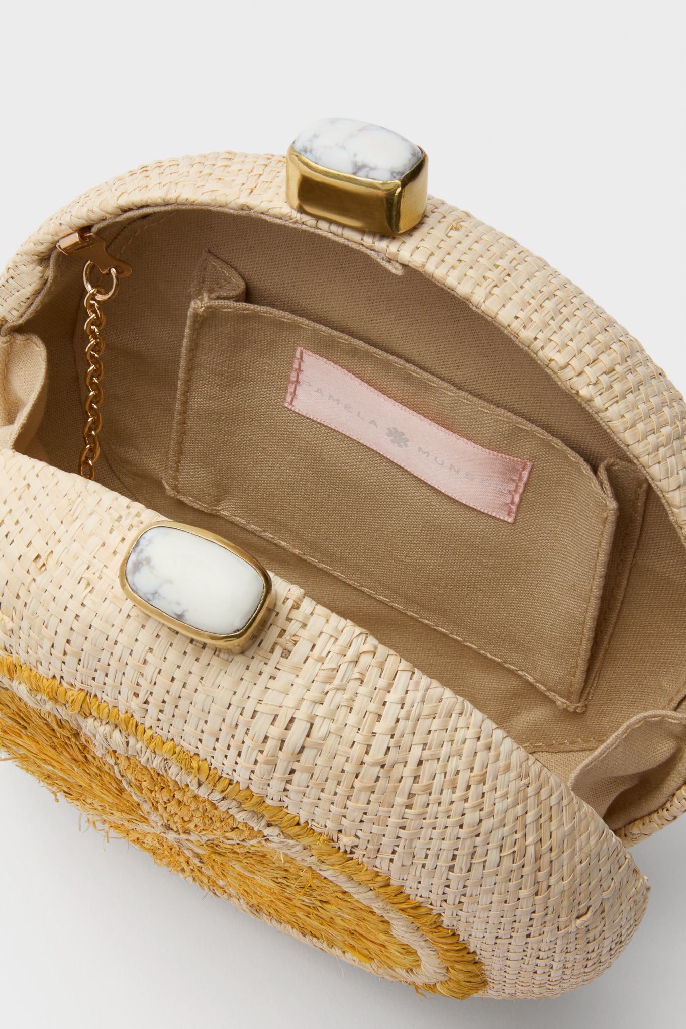 Natural and Yellow Lemon Slice Minaudiere