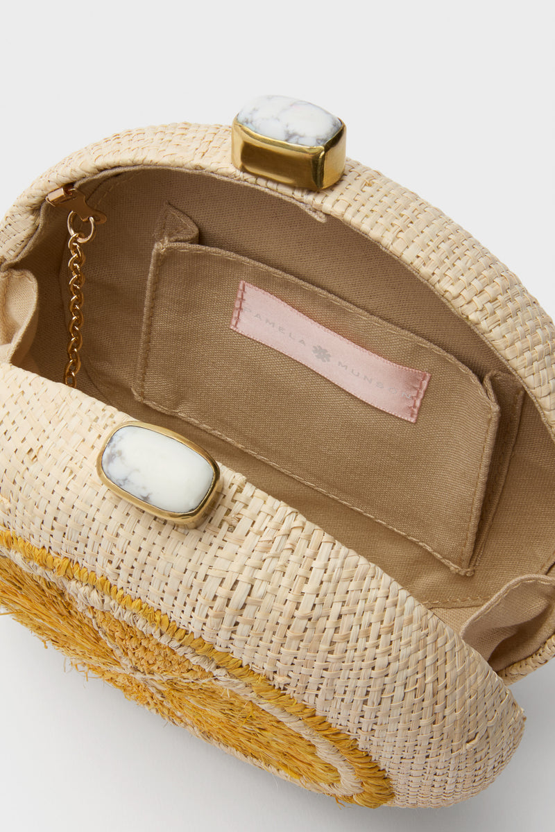 Natural and Yellow Lemon Slice Minaudiere