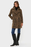 Leopard Brushed Wool Harley Peacoat