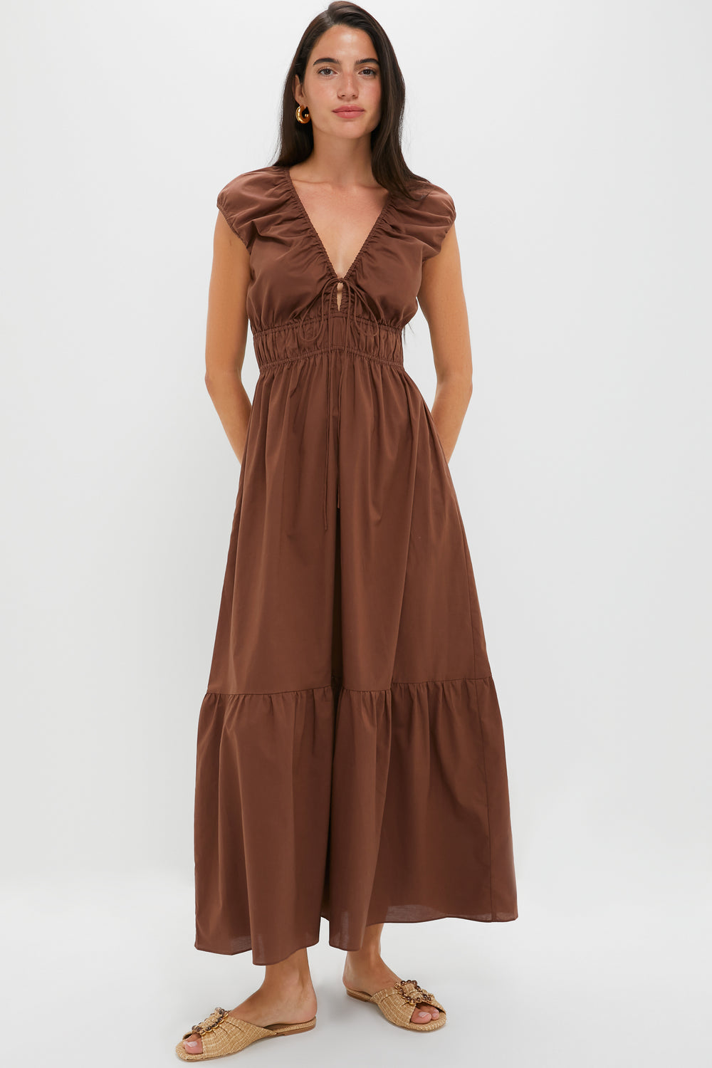 Chestnut Brown Hedda Maxi Dress | FAITHFULL THE BRAND Chestnut Brown Hedda Maxi Dress | FAITHFULL THE BRAND