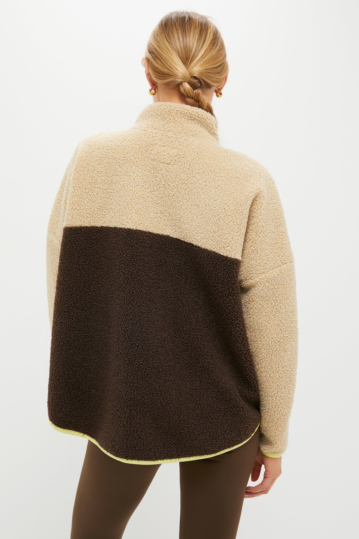 Brown Fleece Cady Quarter Zip | Tnuck Sport