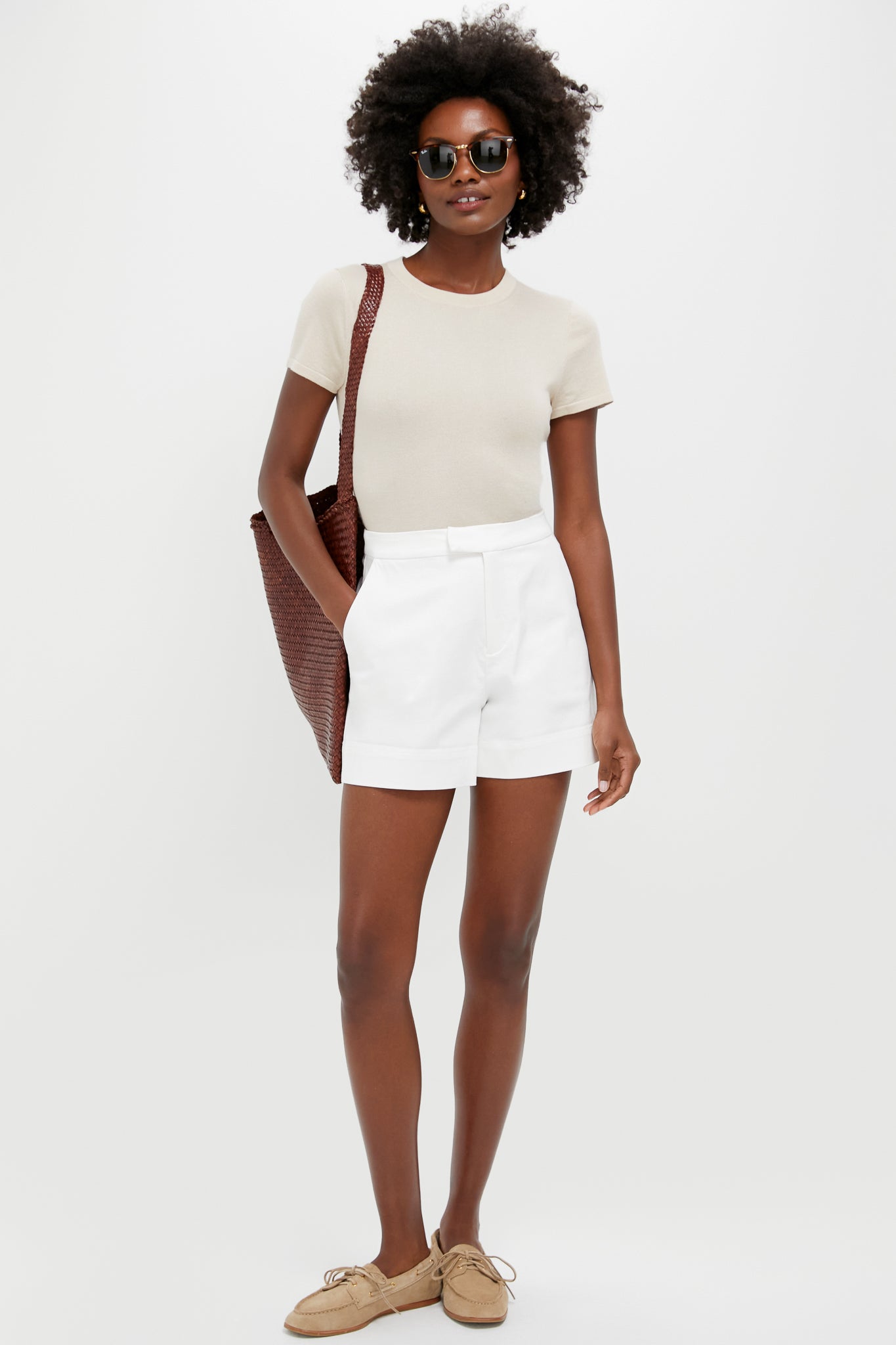 Tuckernuck White Ruth Shorts White / 10