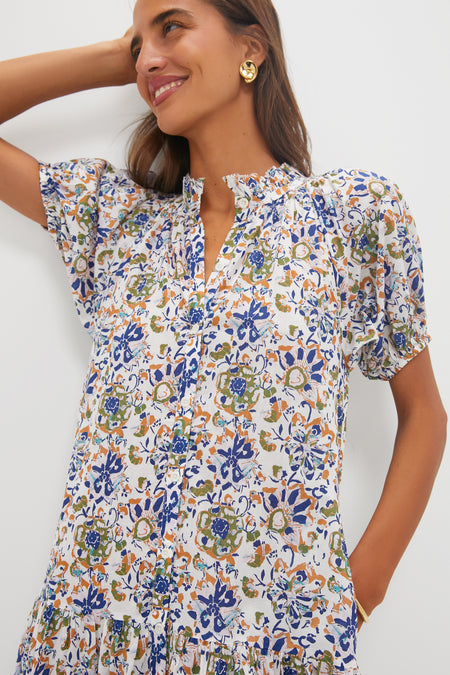 Batik Floral Cream Mazza Maxi