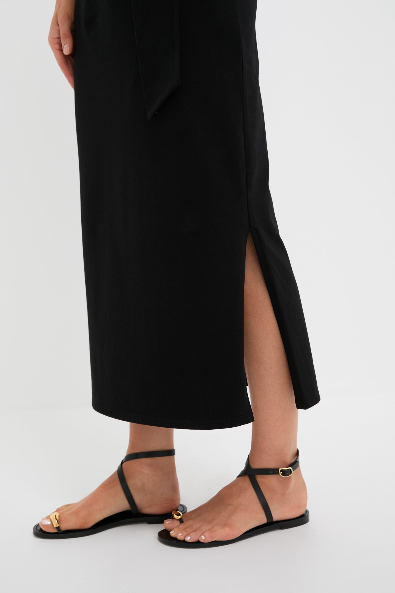 Black Uri Twist Dress