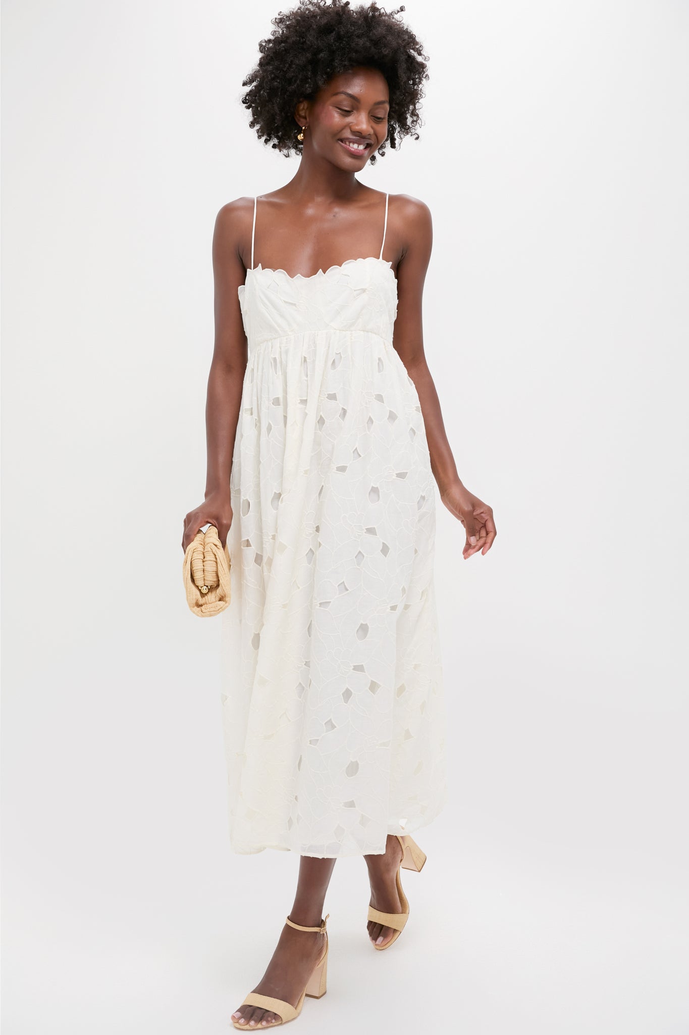 Chalk Marina Empire Cami Midi Dress