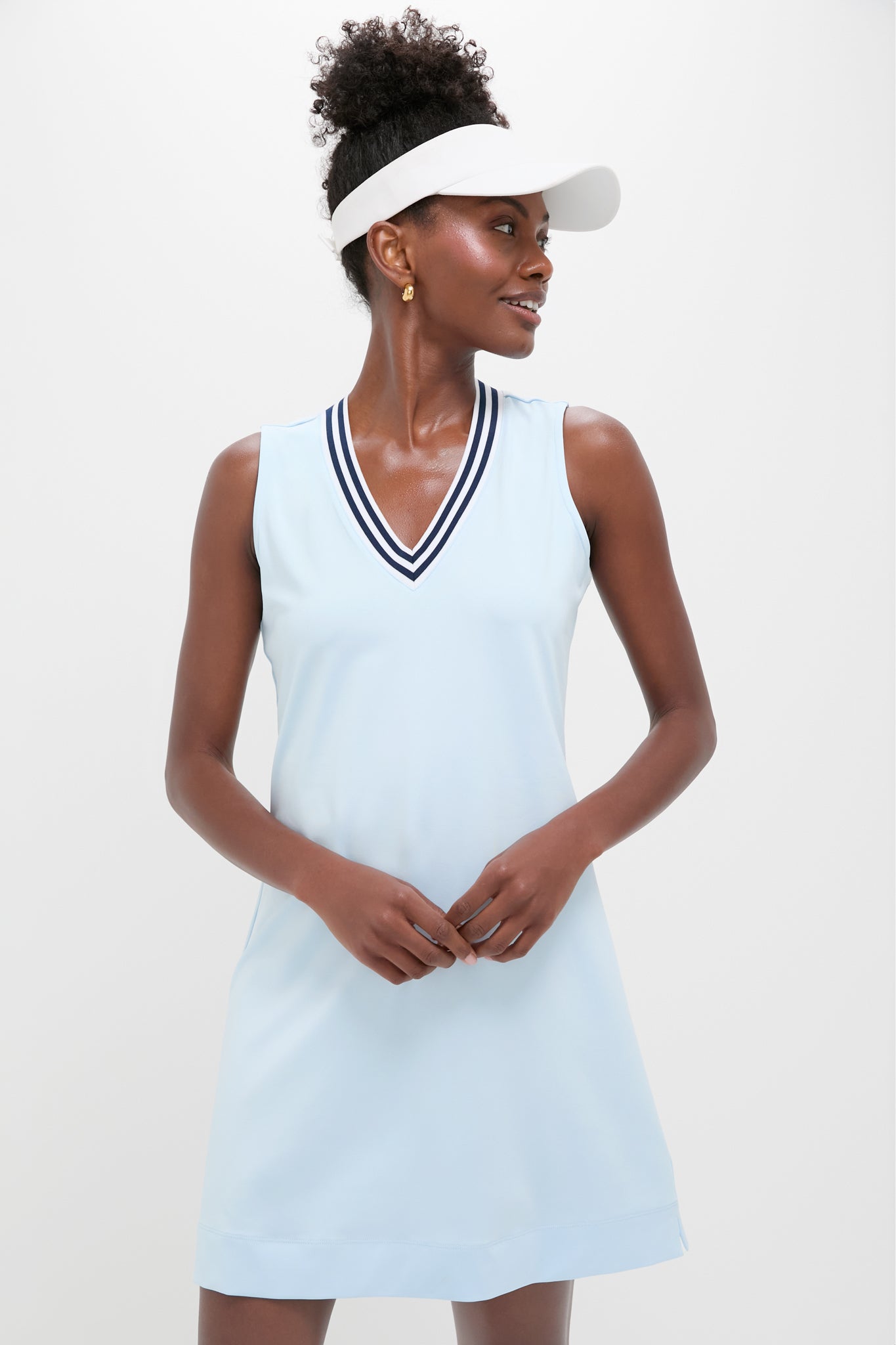 Light Blue Performance Jersey Suzanne Tennis Dress