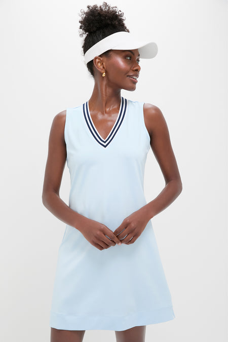 Light Blue Performance Jersey Suzanne Tennis Dress