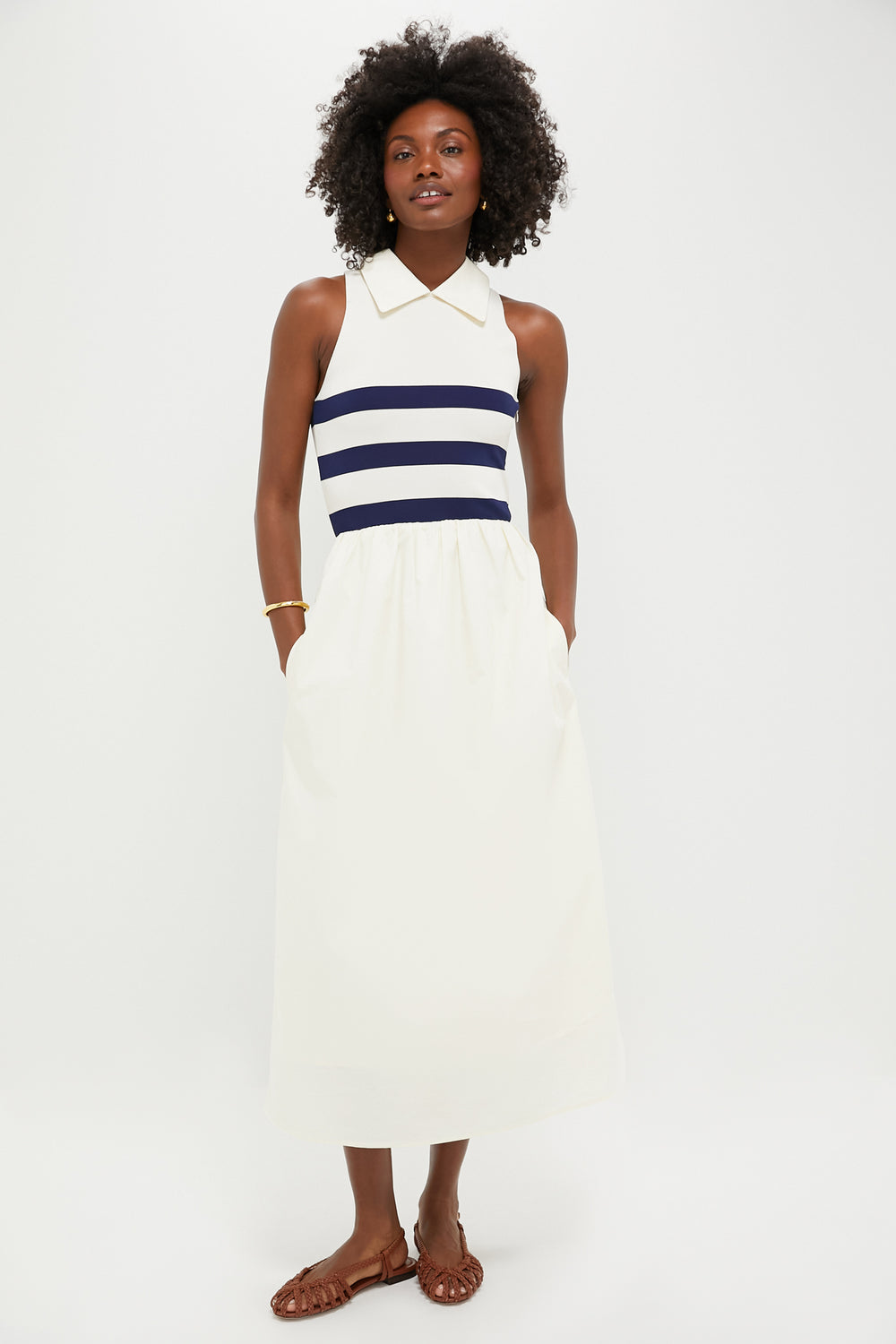 Ivory Stripe Marina Dress