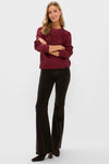 Goji Berry Crochet Aspen Crewneck Sweater