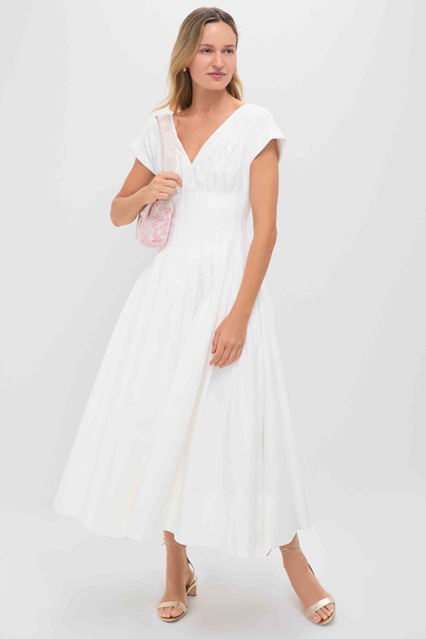 Cherry Blossom Toile Tommy Beaded Bag