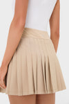 Khaki 15 Inch Performance Stretch Woven Williams Tennis Skirt