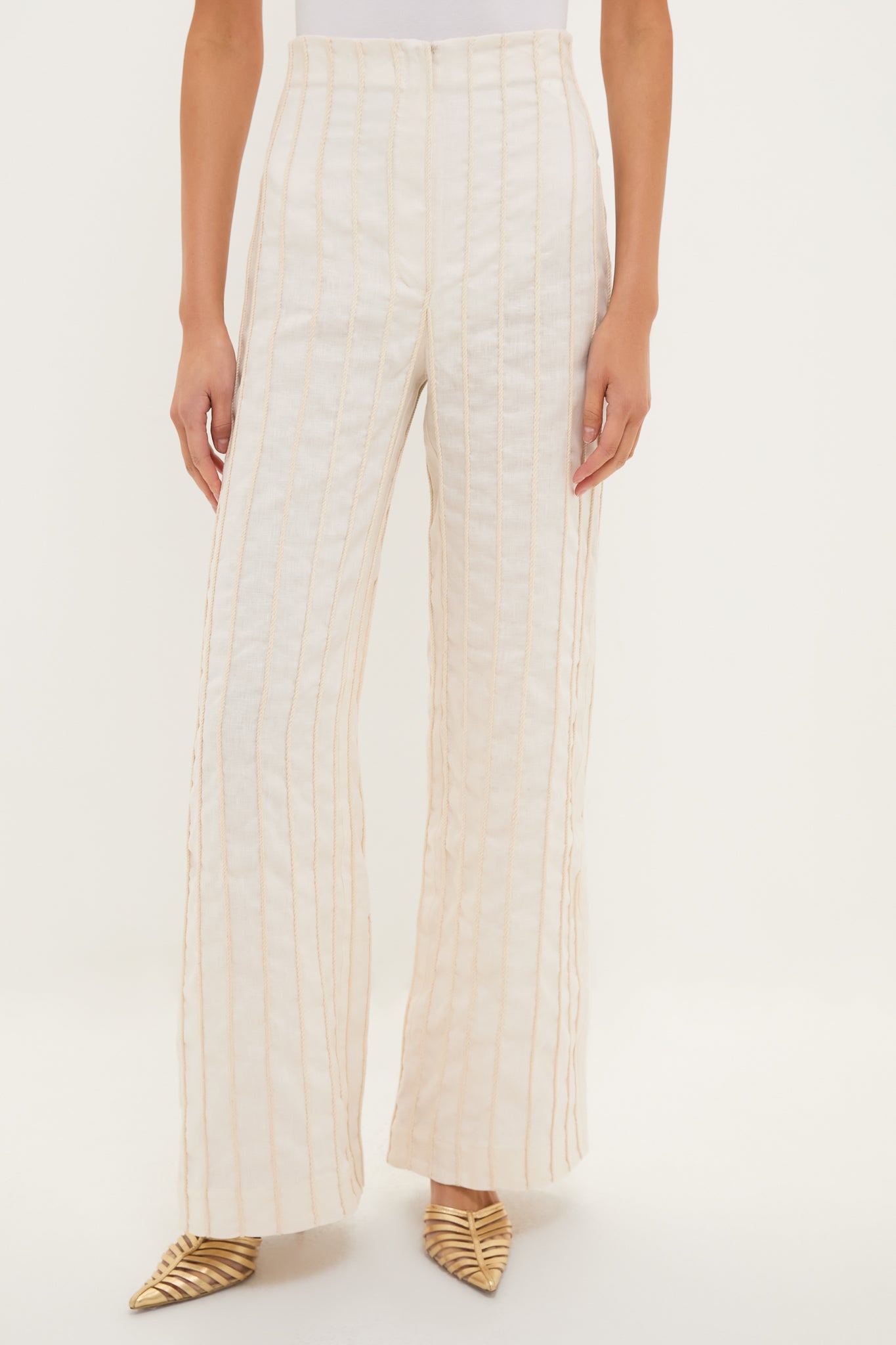Ivory Tuyo Embroidered Pants | Andres Otalora