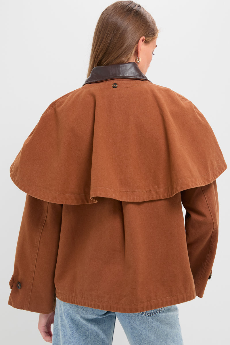 Camel Carolyn Workwear Cape Jacket