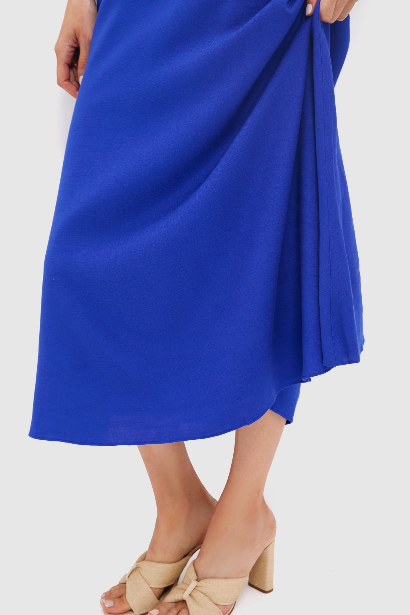 Royal Blue Beaded Azure Midi Dress