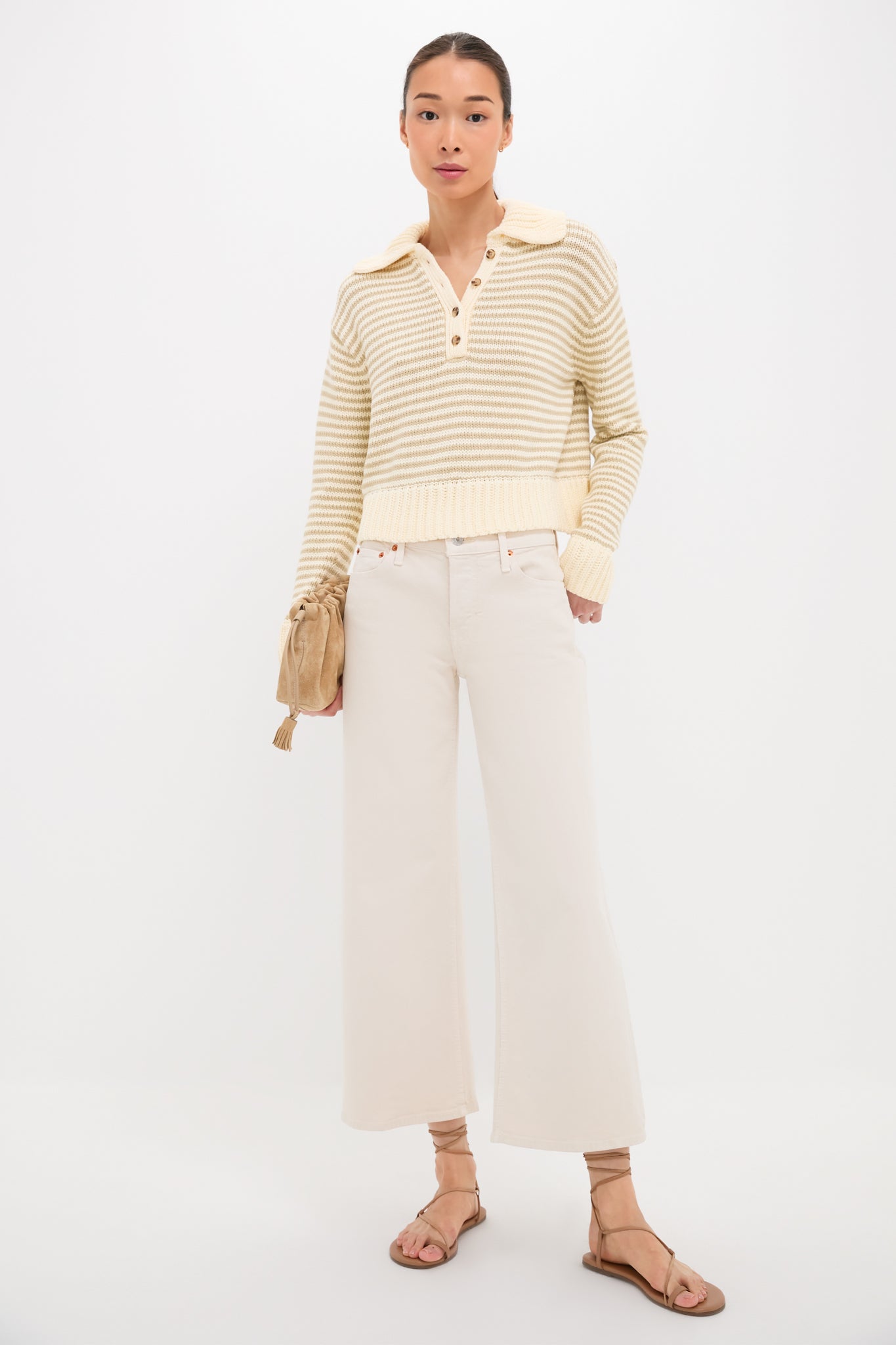 Striped Doro Henley Sweater | Ciao Lucia