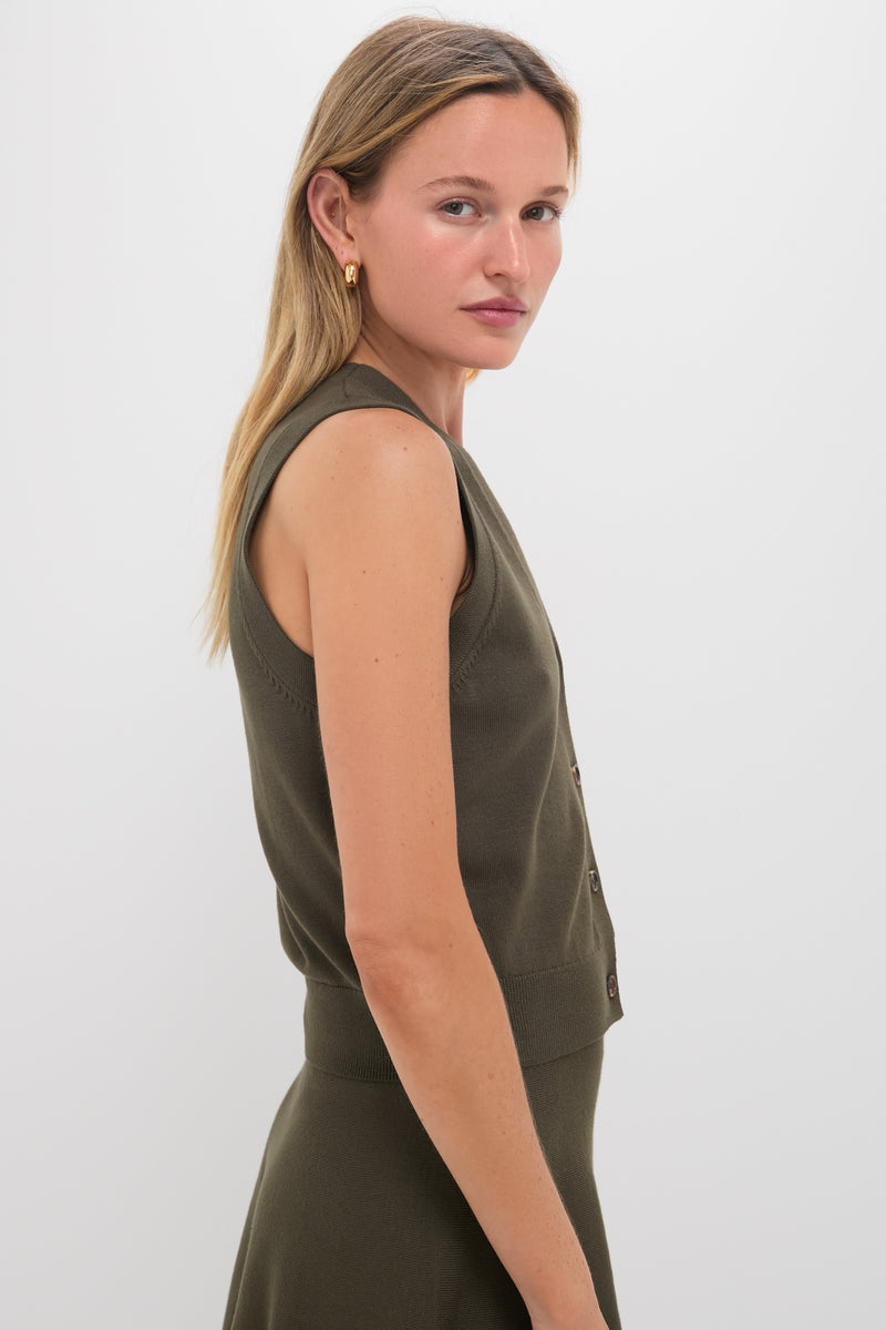 Olive Connie Knit Vest