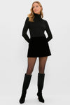 Black Lightweight Ribbed Topanga Turtleneck