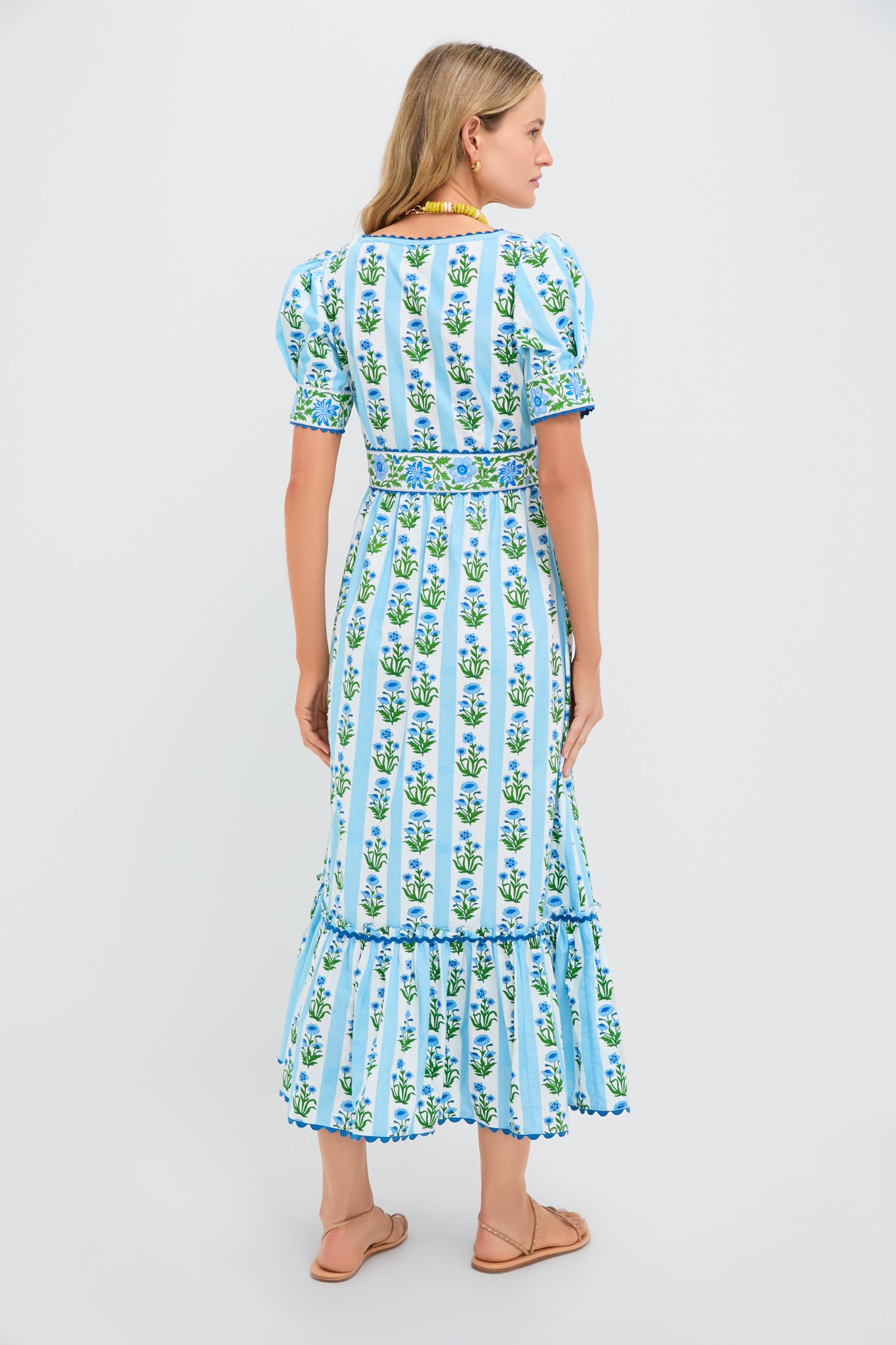 Sky Lily Stripe Evelyn Dress