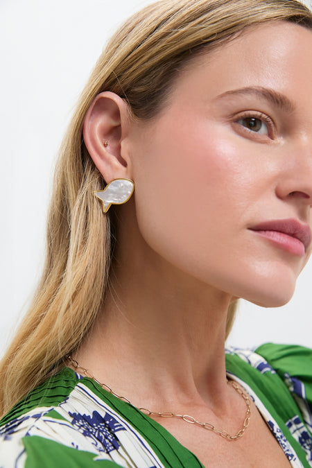 Mother of Pearl Finn Studs