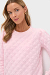 Pink Puff Sleeve Quilted Stretch Campbell Pullover