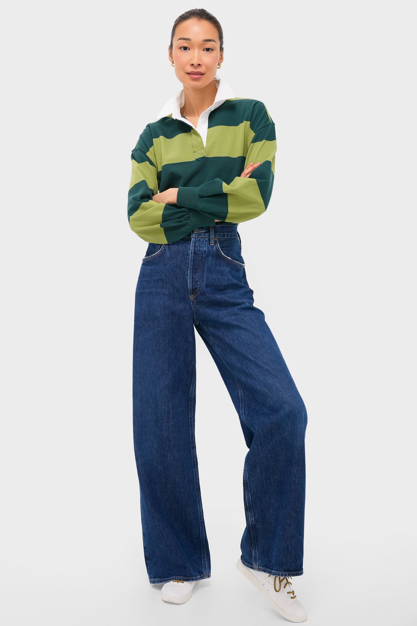 Woodbine and Junebug Stripe Swiftie Rugby Polo