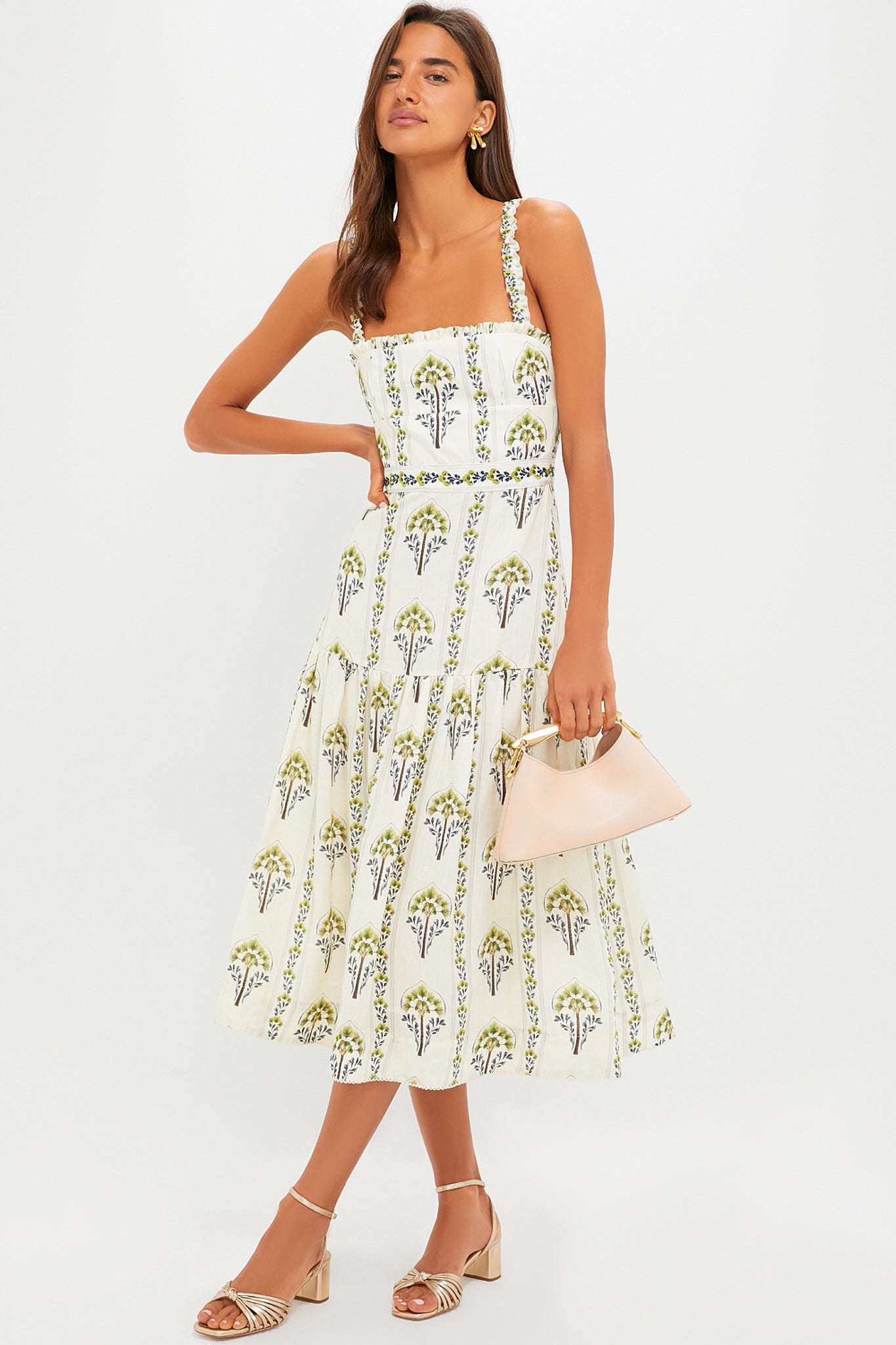 Nude Leather Mini Boomerang Caviar Bag