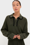 Khaki Duchesse Top
