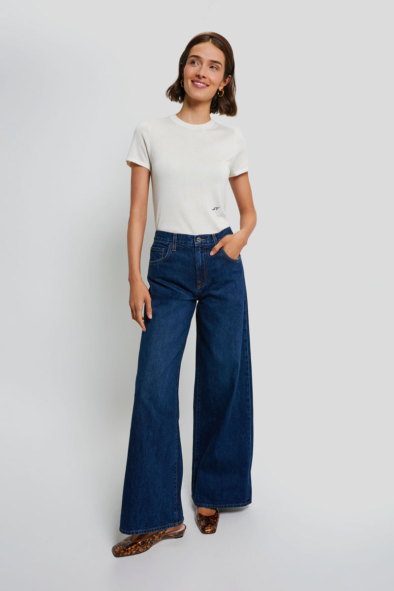 Ivory Cashmere Silk Blend Katie Tee