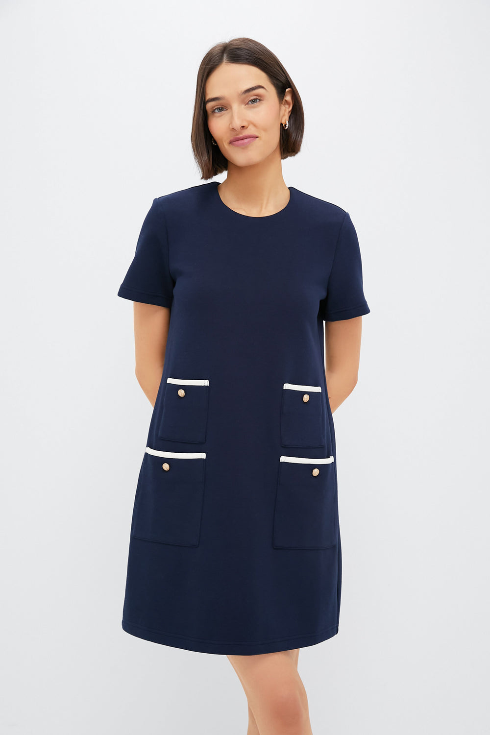 Navy Short Sleeve Francoise Dress | Tuckernuck