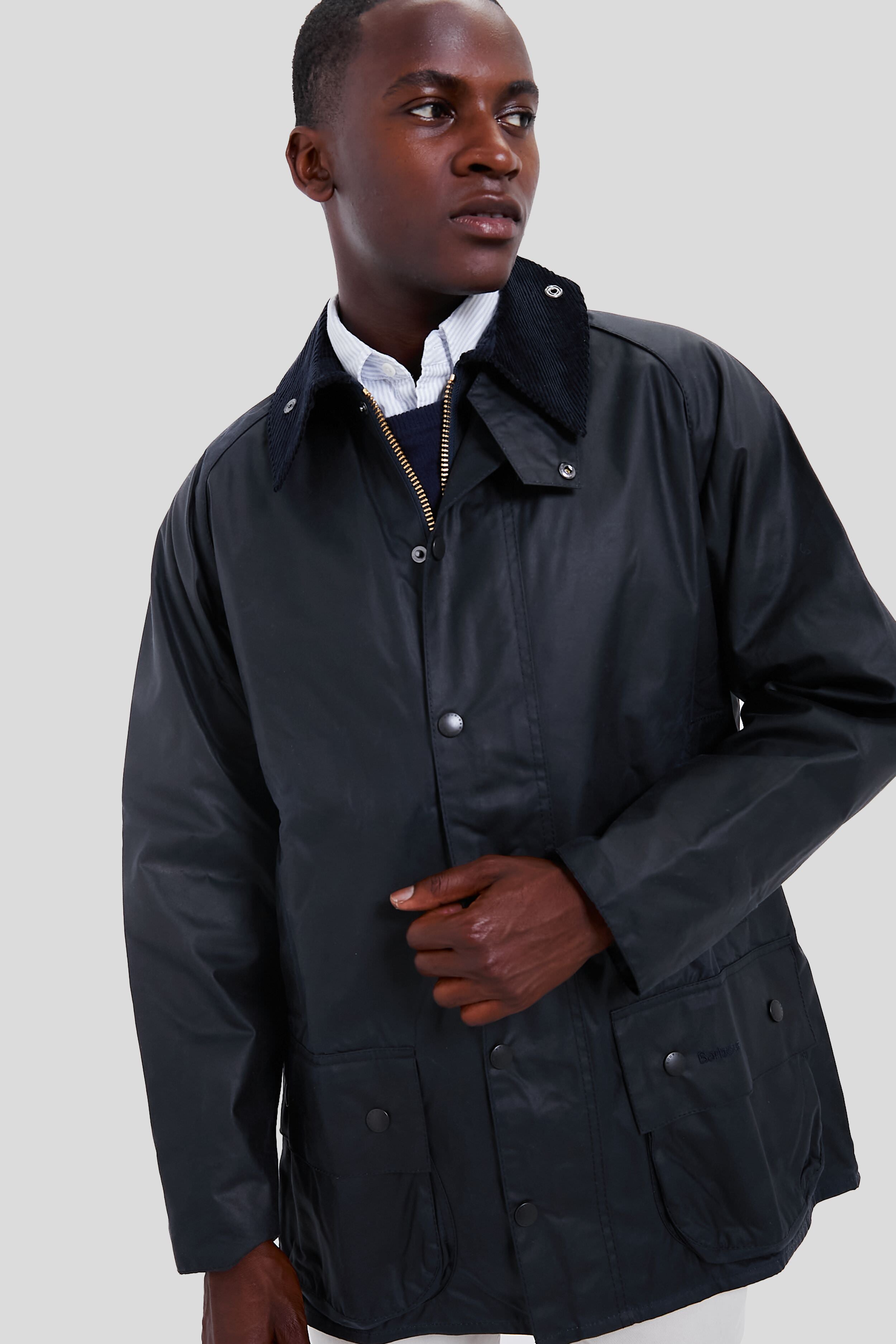 Men's Navy Beaufort Wax Jacket