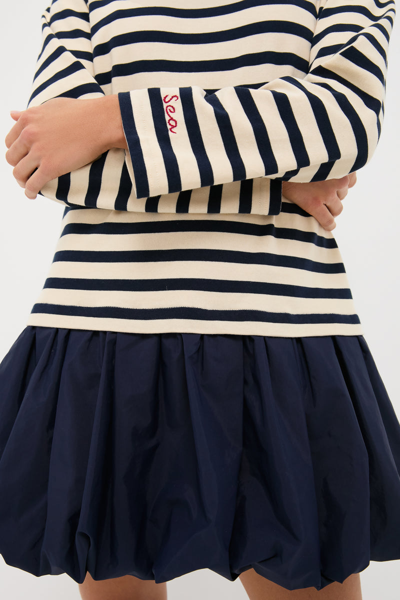 Multi Athena Solid Combo T-Shirt Bubble Dress