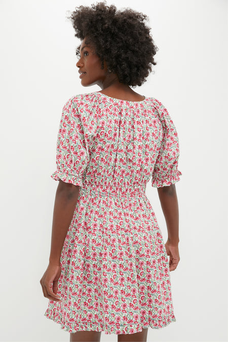 Red Dahlia Floral Dorothy Mini Dress