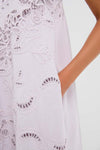 Lilac Iyla Soutache Slip Midi Dress
