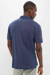 Nautical Blue Drift Linen Polo