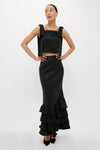 Black Taffeta Carolyn Skirt