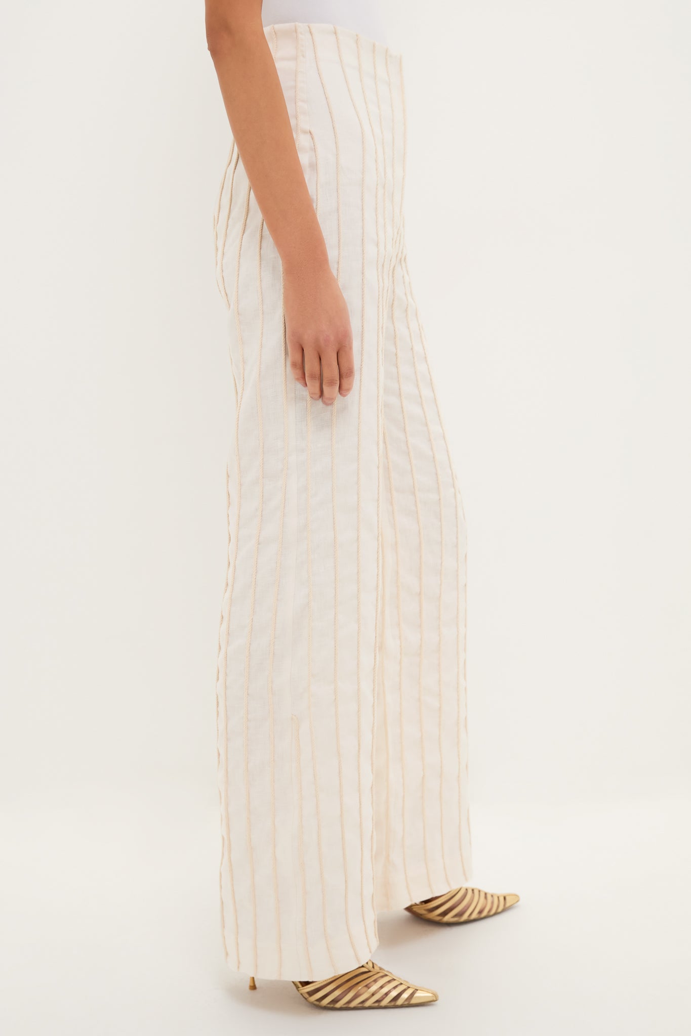 Ivory Tuyo Embroidered Pants