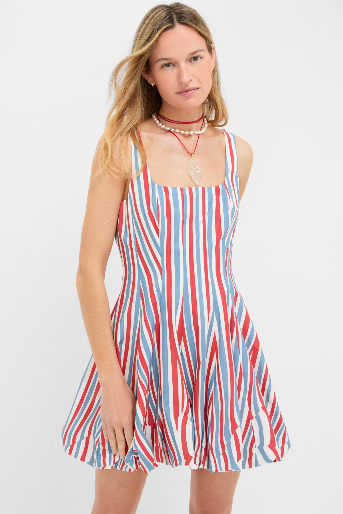 tuckernuck red white and blue dress Tuckernuck Fairgrounds Stripe Knit Lowe Mini Dress Fairgrounds Stripe / XL