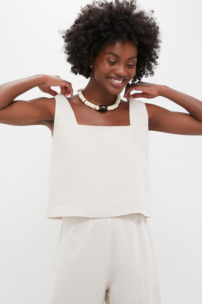 Natural Linen Roma Top 2