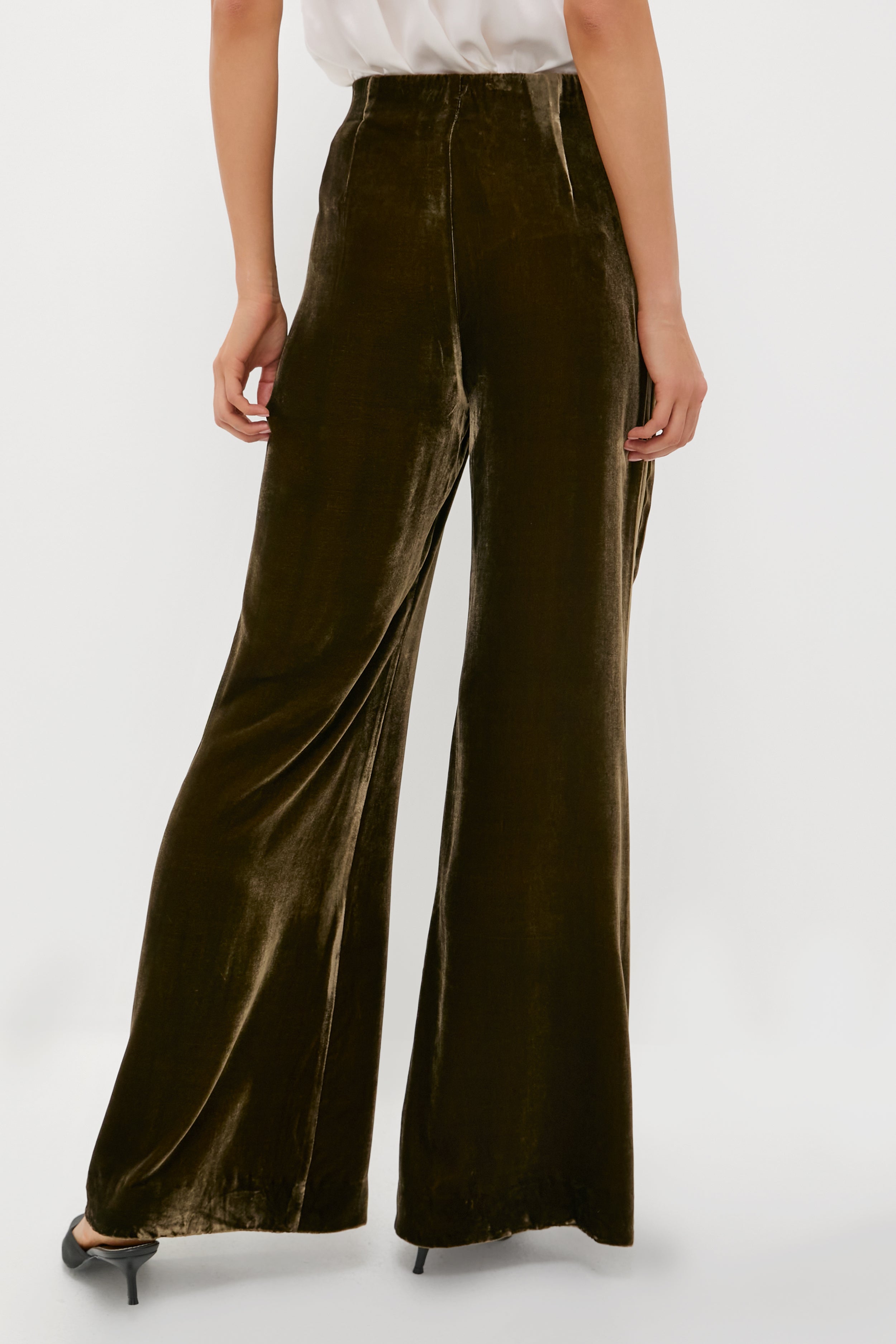 パンツ TUITACI NAVAJO VELVET NAJA PANTS GREEN3 She Knows It Velvet Elastic Waist Pants (Hunter Green) – Nova Lee