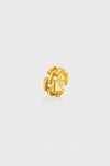 Pathway Ring in Gold: A classic, high-end geometric open-work design featuring interlocking rectangles. Effortless style for any occasion, adding a fun modern touch.