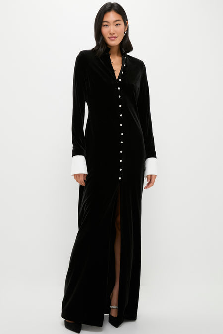 Black Velvet Loretta Dress
