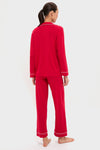 Holly Red and Ivory Gisele Long PJ Set